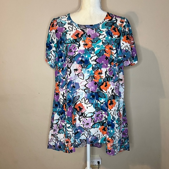 ⭐️3 For $25 Jessica Howard Floral Multicolor Top - Picture 2 of 8